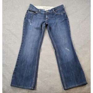 Banana Republic Women's Jeans Low Rise Boot Cut Distressed 31" X 27"  Petite 8
